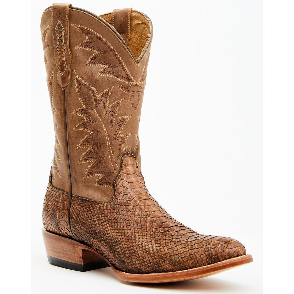 NEW Cody James Mens Exotic Python Western Boots Brown Round Toe Leather 8D‎